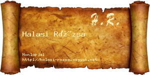 Halasi Rózsa névjegykártya